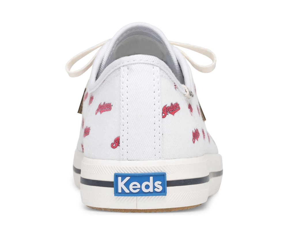 Basket Keds Femme Blanche/Rouge - Kickstart Mlb® - 187-NYQVWM